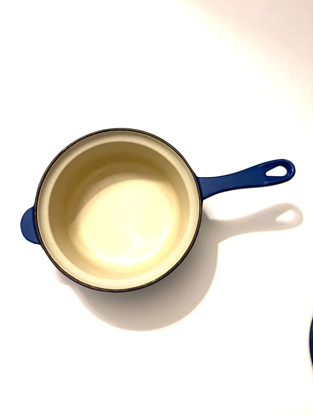NWT Le Creuset Paris Blue Enameled Cast Iron Saucepan with Lid #18